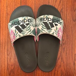 Adidas Floral Slide Sandals
